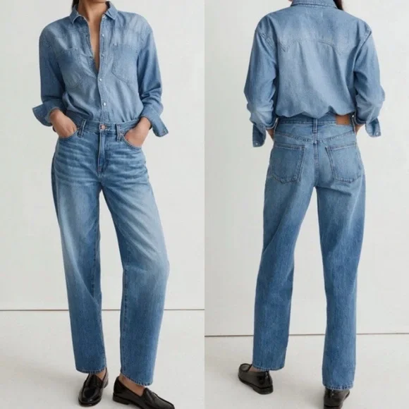 Madewell The Slouchy Boy Jean Denim Pants Size 31P NG831 - Picture 1 of 16